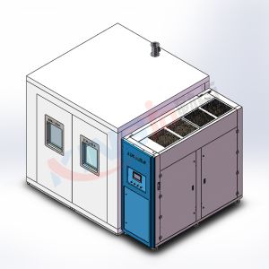 汽車行業(yè)26立方步入式高低溫試驗房驗收完成